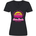 thumbnail image 3 of Inktastic Summer Enjoy the Sunshine Outer Banks North Carolina in Pink Women's V-Neck T-Shirt, 3 of 5