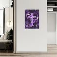 thumbnail image 3 of Christian Cross Wall Art Purple Flower Cross Hummingbird Pictures Wall Decor Religious Inspirational Canvas Painting Print Catholic Decor Artwork for Office Bathroom Bedroom Living Room Church 12"x16", 3 of 7