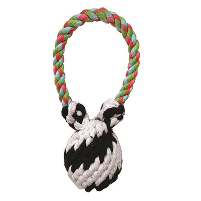 Small Super Squeaker Bear Rope Tug Toys, 8 in.