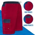 thumbnail image 4 of North 15 Men's Microfiber Swim Trunks with Cargo Pocket-6104-Rd-Nv-Md, 4 of 7