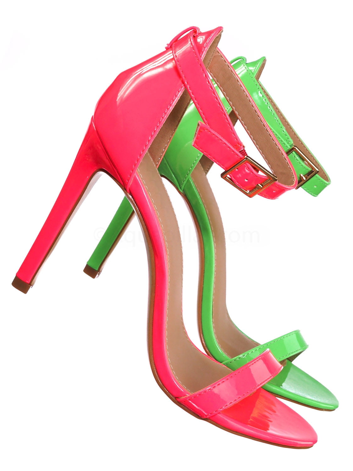 neon high heels shoes