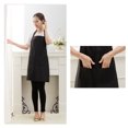 thumbnail image 2 of Graflsoa Stylish Sleeveless PVC Apron with Adjustable Neck Tie and Front Pockets - Ideal for Kitchen, Baking, and Crafting - Available in Black, Red, Blue, and Coffee, 2 of 7