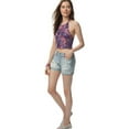 thumbnail image 3 of Aeropostale Womens Ditsy Floral Halter Top Shirt, Purple, Juniors, Small, 3 of 3