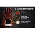 thumbnail image 6 of BBQ Grill Gloves, 1472°F Extreme Heat Resistant Grilling Gloves Non-Slip Oven Mitts Potholder, Perfect for Barbecue, Cooking, Baking, Fireplace, Smoker - 2 Pair, 6 of 7