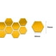 thumbnail image 3 of 12 piezas extraíbles de acrílico espejo Soledad decoración autoadhesiva Oro 70x40mm adhesivo de pared hexagonal, 3 of 6