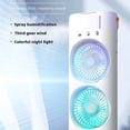 thumbnail image 6 of EUDIDV Portable Fan New Summer Household Double Head Fan Office Cool Humidification Night Light Spray Fan Outdoor Portable Cold Fan;Suitable for Indoor and Outdoor Use, 6 of 7