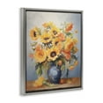 thumbnail image 4 of Stupell Industries Sunflower Medley Vase Botanical & Floral Painting Gray Floater Framed Art Print Wall Art, 17 x 21, 4 of 10