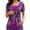 G323 Purple, variant on Likimi T Shirts For Women V Neck Short Sleeve Graphic Print Relaxed Fit Summer Comfortnable Tops Black Size L