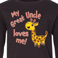 thumbnail image 4 of Inktastic My Great Uncle Loves me- cute giraffe Long Sleeve Youth T-Shirt, 4 of 5