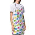thumbnail image 4 of Yiaed Bear And Polka Dot Print Kitchen Apron with Hand Wipe Pockets,Big Pocket,Aprons for Women with Pockets, Waterproof for Cooking Baking, 4 of 7