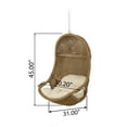 thumbnail image 2 of GDF Studio Yukon Outdoor Wicker Hanging Basket Chair with Cushions, Light Brown, Beige, 2 of 7