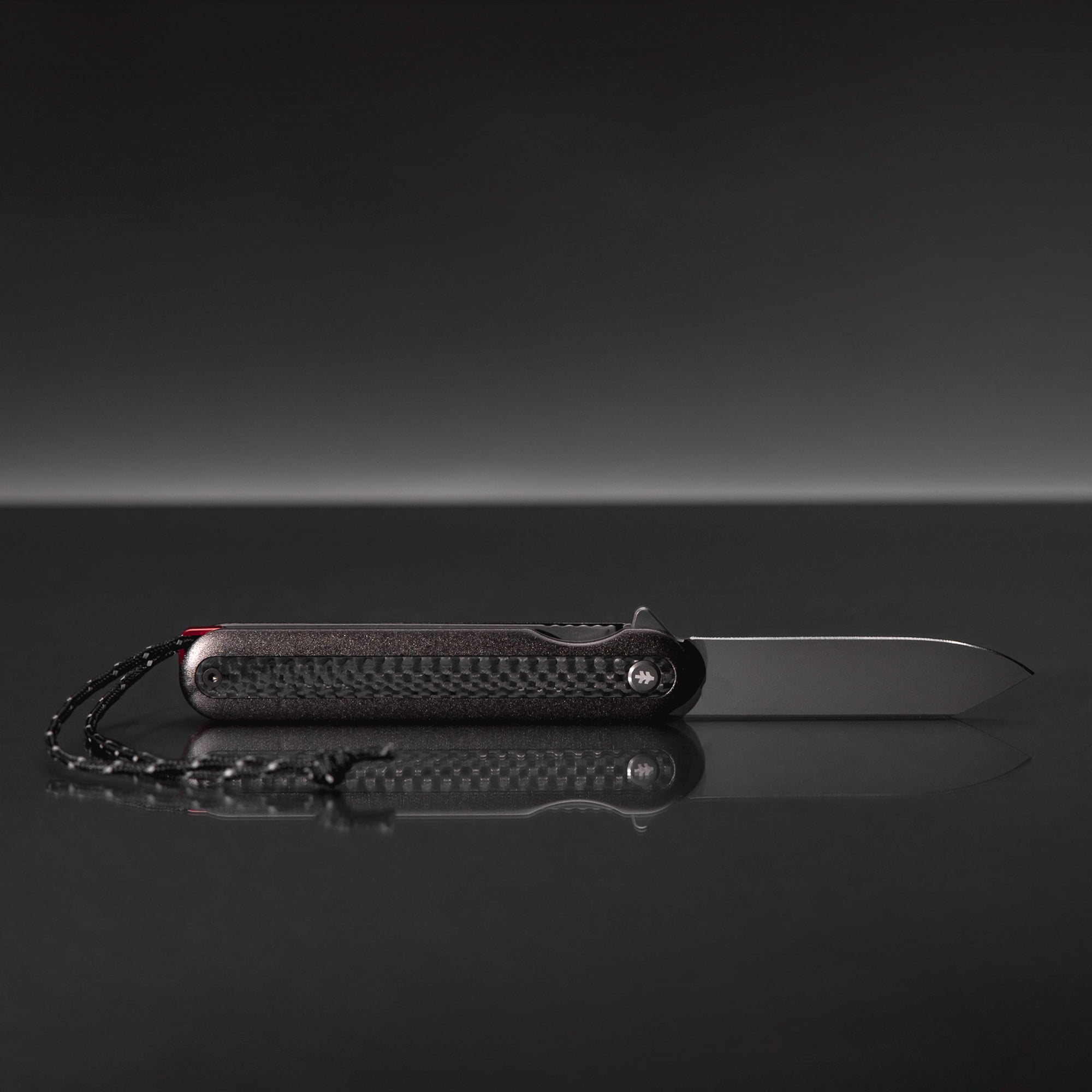 Swiss Tech Gerundet 7" Ball Bearing Folding Knife, 3" AUS-8 Steel Blade, 4" Carbon Fiber Handle