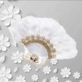 thumbnail image 3 of Abanicos de plumas nórdicas, adornos artísticos para bodas, Día de San Valentín, accesorios y decoración para fotografía de cumpleaños dorado Soledad Ventilador decorativo, 3 of 8