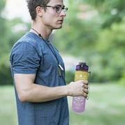 Naughtyhood Best Water Cup,Sports Water Cup,Travel cup，Portable water cup,1L Large-capacity Sports Water Cup, Space Cup, Graduated Color Straw Plastic Cup,Student Kid's Water Bottle,Clearance