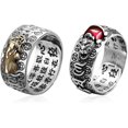 thumbnail image 1 of HSHDLDF 6 Pcs Bague Feng Shui Bague en Argent PiXiu pour Hommes Bague de Protection Mantra Ajustable Amulette Porte-Bonheur Richesse Bague Ouverte pour Femmes Cadeaux, 1 of 7