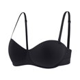 thumbnail image 4 of Hemlock Deep Back Balconette Bras, Deep Back Bra, Plunging Balconette Neckline, Backless With Versatile Straps, Black Plunging Neckline Bras, Black M, Size S-XL, 4 of 9