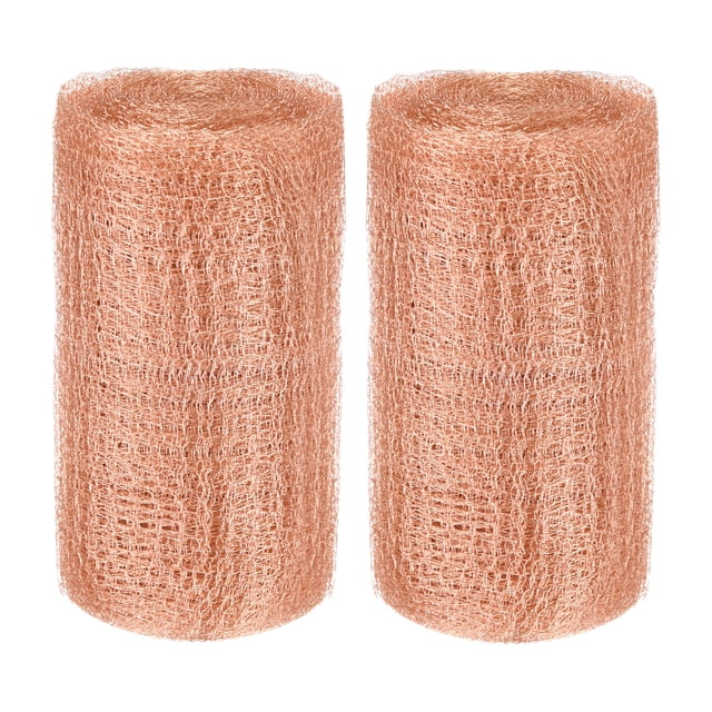 Uxcell 2-Pack Malla de Cobre 5 Pulgadas x 19.7 Pies, Rollos de Malla de Cobre a Prueba de Óxido