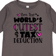 thumbnail image 4 of Inktastic I'm the Worlds Cutest Tax Deduction Pink Hearts Boys or Girls Long Sleeve Toddler T-Shirt, 4 of 5
