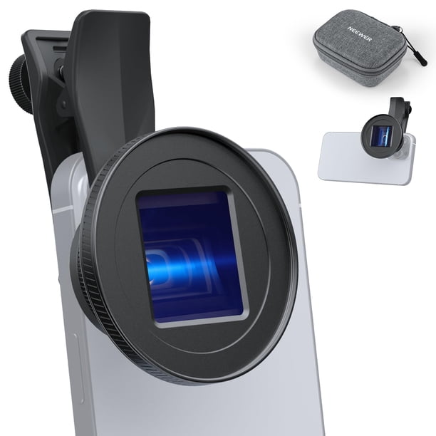 Lente anamórfica para cámara de teléfono NEEWER 1.55X Blue Flare LS-75