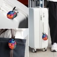 thumbnail image 6 of Cat Set of 2pcs PU Leather Round Suitcase Tags with Privacy Cover and Name ID Tag - Ideal for Travel Luggage, Handbags, Backpacks, School Bags, 6 of 6