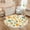 Color 4, variant on Washable Non Slip 4ft Round Rug, Cute Safari Animals Lions Giraffes Monkeys Elephants Tropical Leaves Circle Area Rugs with Tassels Carpet for Nursery Bedroom Living Room Playroom Tent Rug