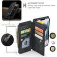 thumbnail image 4 of UEEBAI Wallet Case for iPhone 7 Plus/iPhone 8 Plus, Premium Handmade PU Leather Phone Case Card Slots Handbag Magnetic, 4 of 5