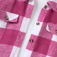 thumbnail image 4 of Gibobby Chamarra de forro polar para niños y niñasOtoño Invierno niños pequeños niñas camisa de manga larga camisa con estampado a cuadros Tops prendas d(Rosa, 3-4 Años), 4 of 5