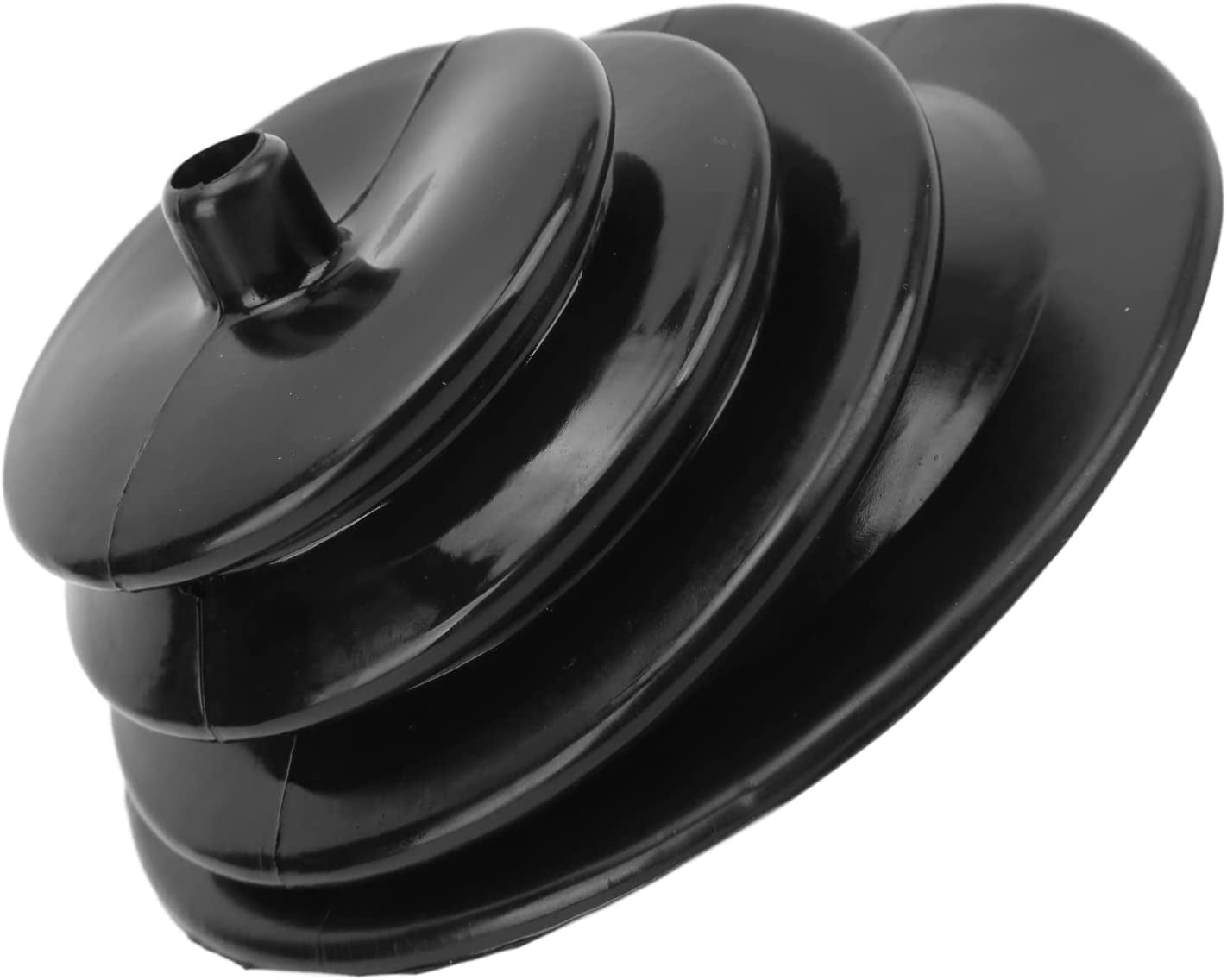 ABPETE Gear Shift Boot Cover, Shift Dust Cover, Shifter Boot Plate Gear Shift Handbrake Lever Boot Plate Kit Black Rubber Round Universal Replacement for Car Automotive Clutch Boots