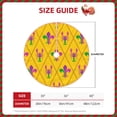 thumbnail image 2 of Rateoe Mardi Gras Crayfish and Fleur de lis Pattern Christmas Tree Skirt with Ties , Christmas Tree Decorations, Farmhouse Christmas Decor Xmas Holiday Decorations-30", 2 of 6