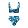 thumbnail image 6 of Rocae Blue Kyanite for Bikini Set for Women Two Piece Sexy High Swimsuits Split Crossover Bikini Small, 6 of 9