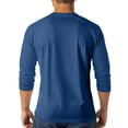 thumbnail image 7 of Men's Comfortable Raglan Tshirt Classic 3/4 Sleeve Henley Tops Fall Big and Tall Shirts Button Up Clothing, 7 of 7