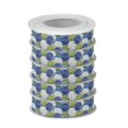 thumbnail image 2 of 5 Rolls Christmas Ribbon 1.5 inch Wide Decorative Ribbon for Gift Wrapping and Holiday Decorations Blue and Green Roses Pattern, 2 of 7