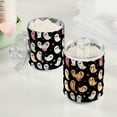 thumbnail image 2 of Yayeee 2 Pack Qtip Holder Bathroom Cotton Swab Canister with Lid Clear Dispenser Set, White Halloween Ghost, 2 of 6