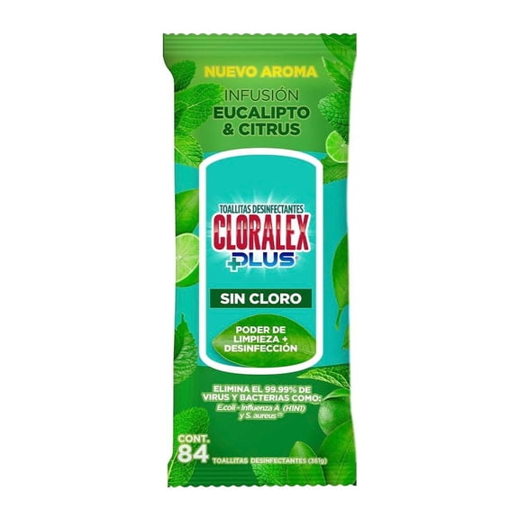 Toallitas Desinfectantes Cloralex Herbal 84 Piezas