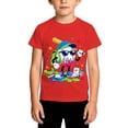 thumbnail image 2 of School Uniform Tshirts Boys Casual Print Crewneck T Shirt Short Sleeve School Top Boys Graphic Tees Red 1-2 Years, 2 of 4