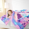 thumbnail image 4 of Manfei Funny Axolotl Child Full Size Comforter Sets, Blue Pink Cartoon Bedding Comforter Set, Dreamy Stars Starry Sky Reversible Bedding Sets, Microfiber Bedroom Decor, 3 Pieces, 4 of 8