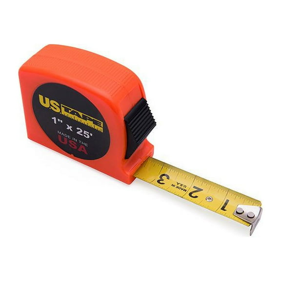 US Tape 57613 Classic Series Short Tapes  1" x 25'; Orange Case