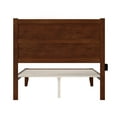 thumbnail image 2 of Full Size Bed Frame Walnut Wood Platform Bed Coastal Cottage Style, 2 of 6
