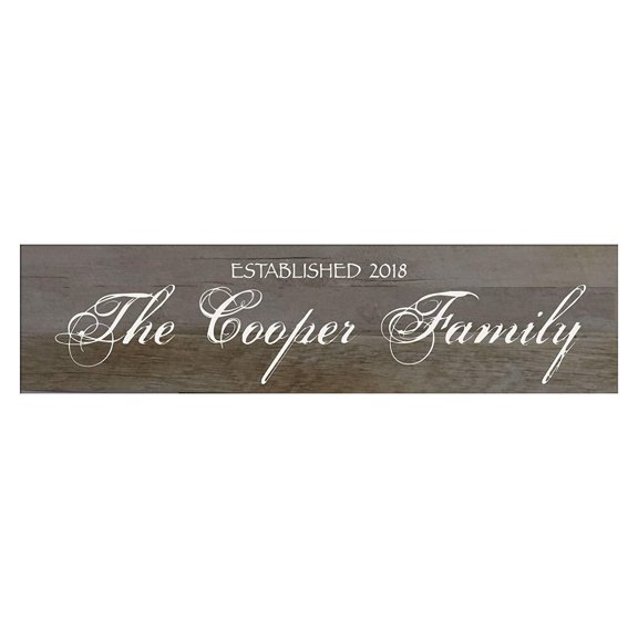 Family Name Welcome Wooden Wall Sign Art Size Barn Wood 10 x 40