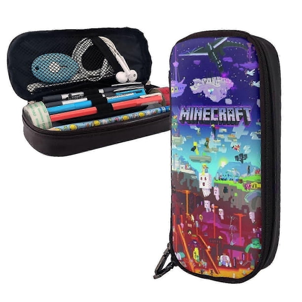 a552 Minecraft Pencil Case Spacious Zipper Closure Organizer for Pencils Pens & Small Items b552