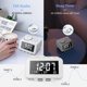 thumbnail image 4 of Digital Alarm Clock Radio - 0-100% Dimmer, Dual Alarm with Weekday/Weekend Mode, 6 Sounds Adjustable Volume, FM Radio w/Sleep Timer, 2 USB Charging Ports, Thermometer, Battery Backup(White), 4 of 6