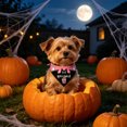 thumbnail image 5 of Twfbrm Halloween Dog Bandanas, Ghost & Bat Print Triangle Fabric Pet Scarf for Boys and Girls, Adjustable Reversible Neckerchief Washable Puppy Bibs Halloween Pet Costume for Cats and Dogs, 5 of 6