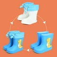 thumbnail image 4 of LYHaoo Girls Rain Boots Mid Calf Dinosaur Design Kids Booties For Daily Wear School Outdoor Play Comfortable Non Slip Sole Toddler Footwear Sizes 8.5 Blue(Little Kid), 4 of 5