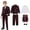 Wine, variant on Boys Suit Kids 5 Piece Tuxedo Suit Set for Teen Boys Formal Dresswear Jacket, Shirt,Vest, Pants and Tie Blue 11-12 Years