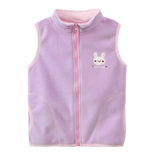 Boys Coat & Jacket Toddler Cartoon Car Rabbit Print Warm Thick Sleeveless Vest for and in Spring Winter Fashion