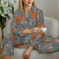 thumbnail image 6 of Fotbe Floral Squirrel Pattern Long Sleeve Pajama Set for Women,Sleepwear Set,2-piece Loungewear Set,Soft PJs Comfy Nightwear with Pockets -Large, 6 of 7