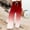 Red, variant on Womens Loose Wide Leg Pants Gradient Color Bohemian Wide Leg Pants Casual Summer Fall High Waist Pants Flowy Palazzo Pants