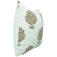 thumbnail image 2 of Premium Thick cotton White Pillow Cover with Hand Block Prints By Fabdivine, 18X18, Anar, 2 of 7