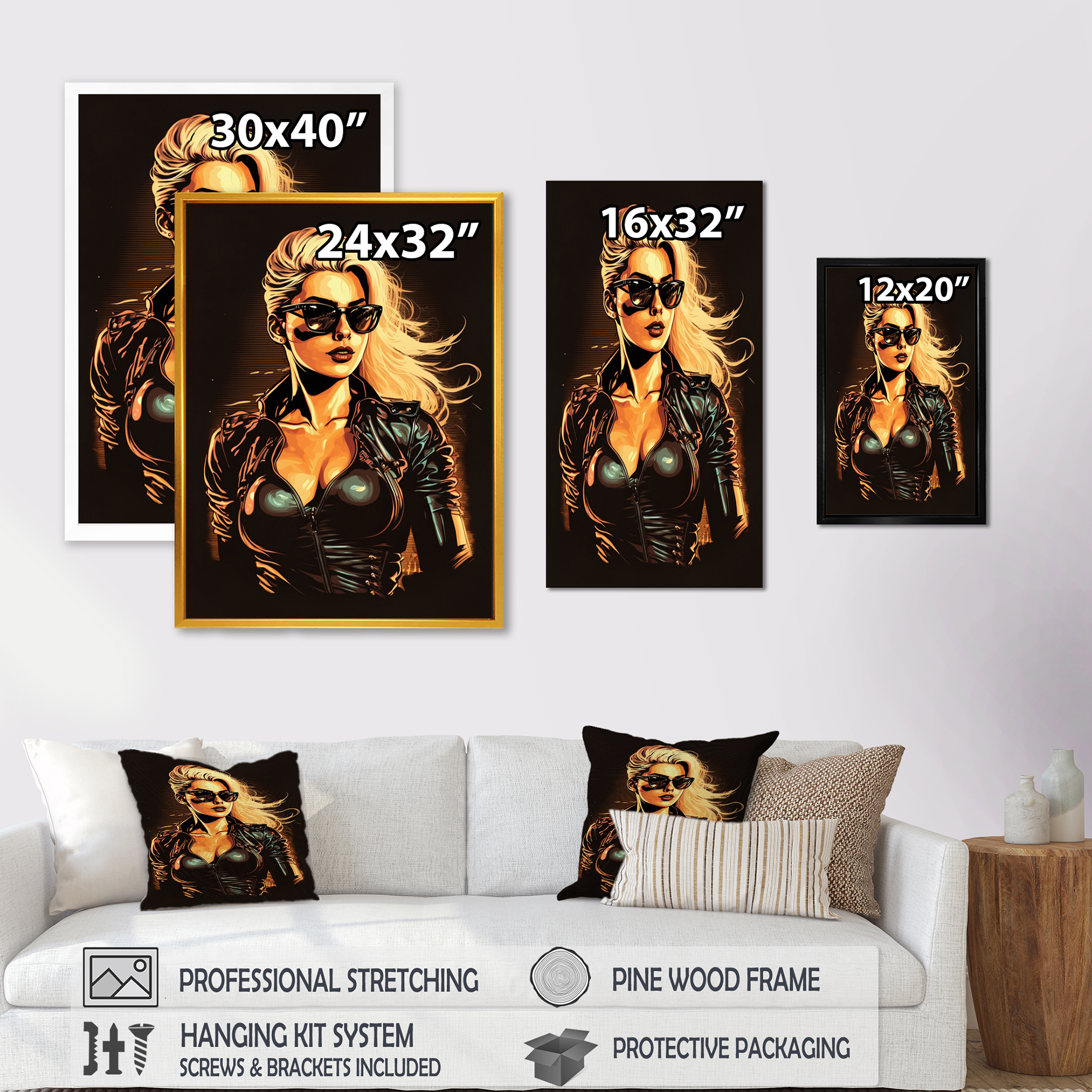 Designart Hollywood Bombsell IV Canvas Wall Art