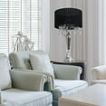thumbnail image 3 of Elegant Designs Trendy Romantic Sheer Shade Table Lamp with Hanging Crystals, 3 of 9